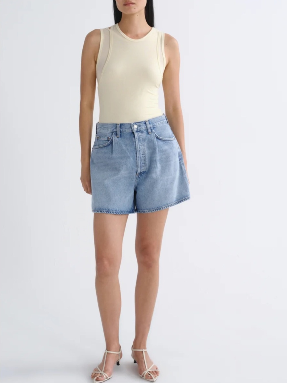 Agolde Rhoda High-Rise Denim Shorts in Size 24 - NWT